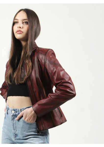 YB-2112 Deri Kadın Mont fırsatları
