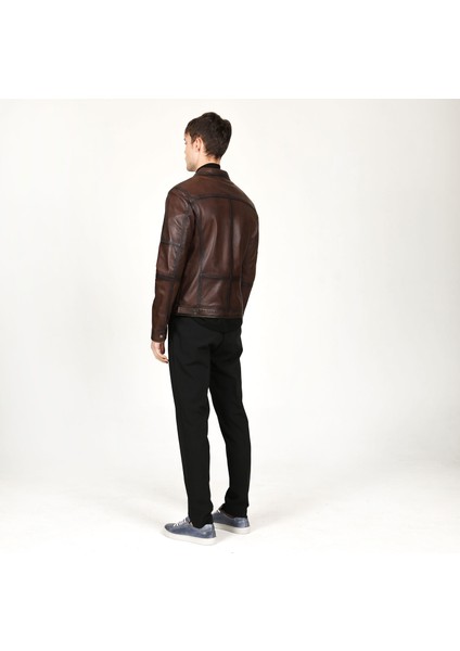 E-1047 Deri Erkek Mont