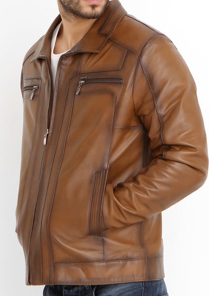 E-1034 Deri Erkek Mont