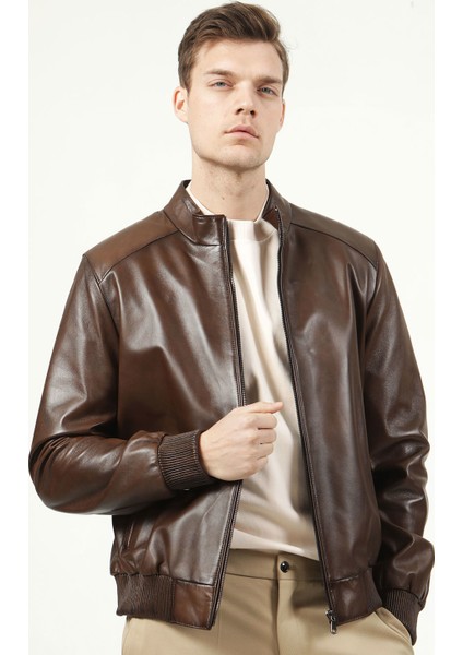 E-1015/A Deri Erkek Mont