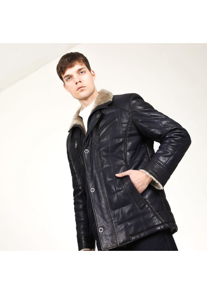 Deri̇club E-2012 Jumbo Içlikli Gerçek Deri Erkek Kaban indirimleri