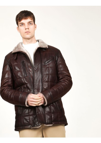 Deri̇club E-2012 Jumbo Içlikli Gerçek Deri Erkek Kaban indirimleri