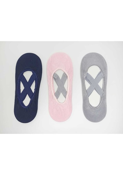 3'lü Kaydırmaz Kadın Dans Pilates ve Yoga Çorabı - 4 modelleri