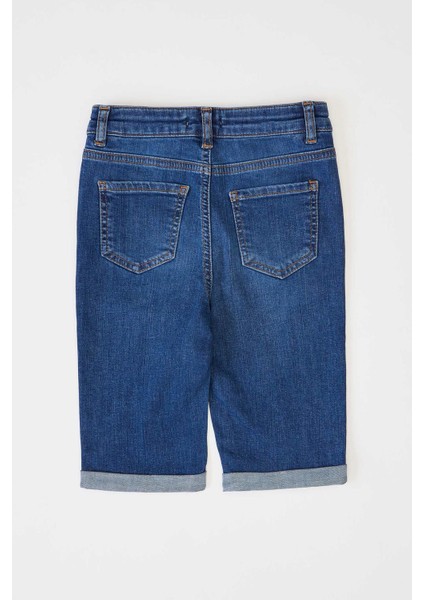 Kız Çocuk Skinny Fit Jean Şort