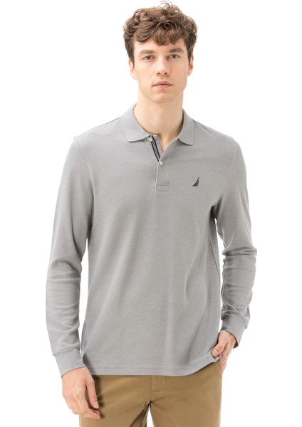 Nautıca Erkek Slim Fit Gri Polo