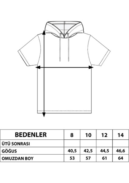 Erkek Çocuk Kapüşonu Şeritli T-Shirt