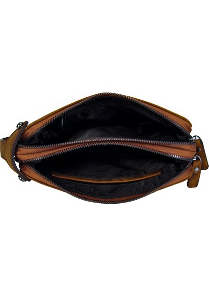 Hakiki Deri Crazy Horse Açık Taba Erkek Portföy & Clutch El Çantası 1285-ZAT