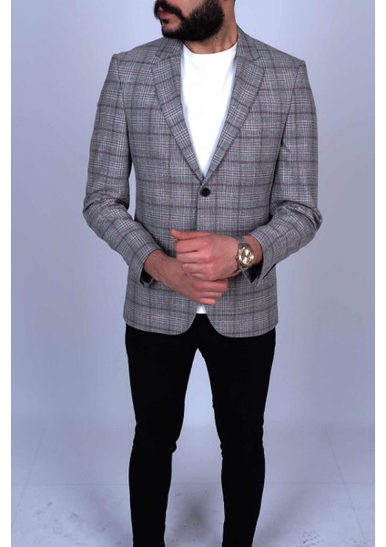 Slimfit Sivri Yaka Drop 6 Ceket