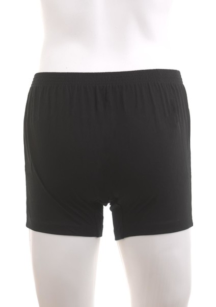 ME010 Siyah Erkek 4 Adet Düğmeli Penye Boxer modelleri