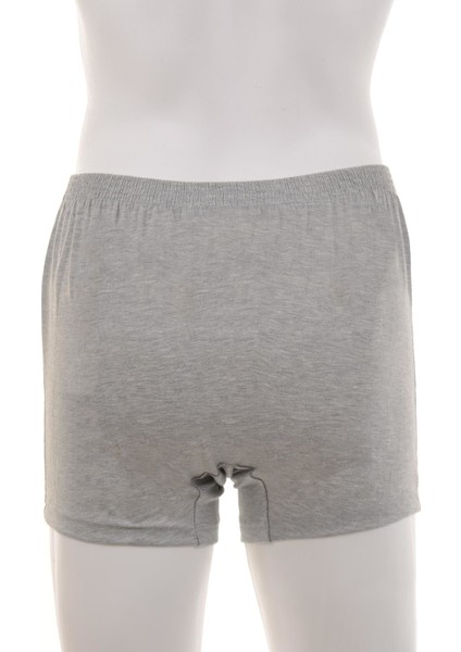 ME010 Gri Erkek 4 Adet Düğmeli Penye Boxer modelleri