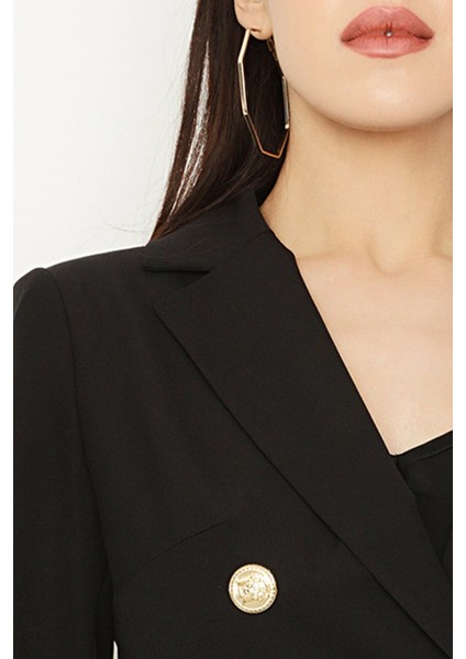 Kadın Siyah Düğmeli Blazer Ceket S053/1604/005 34 modelleri