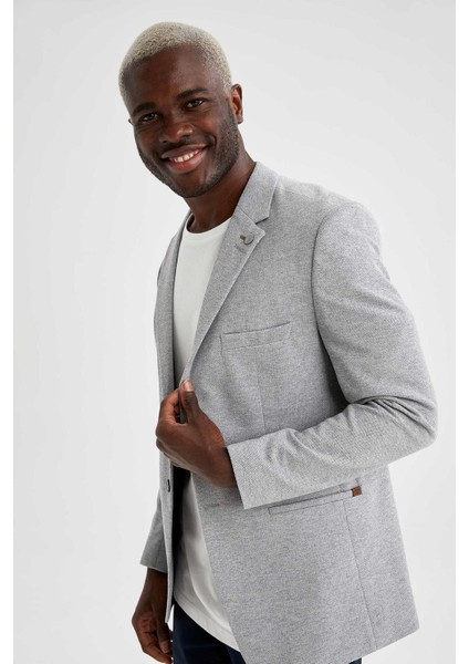 Slim Fit Dokulu Blazer Ceket N0503AZ21SP