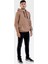 Unisex Camel Kapüşonlu Cepli Sweatshirt 1