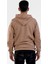 Unisex Camel Kapüşonlu Cepli Sweatshirt 4