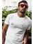 İstanbul Galata Illüstrasyon Baskılı Pamuklu Bisiklet Yaka Erkek T-Shirt 1