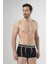 1322 Ikili Boxer - Siyah/Gri Melanj 1