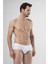 1503 Ikili Erkek Slip (Ribana) - Beyaz 1