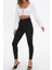 Kadın Likralı Solmayan Siyah Dar Kesim Dar Paça Kot Pantolon Jeans 3