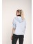 Snood Yaka Toz Mavisi Kapüşonlu Kadın Sweatshirt 4
