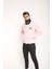 Snood Yaka Toz Pembesi Kapüşonlu Erkek Sweatshirt 2