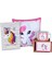 Papçik Unicorn Puf Yastık Unicorn Doğal Ahşap Kutulu Kupa Unicorn Defter Hediye Seti 1