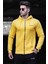 Sarı Fermuarlı Kapüşonlu Erkek Sweatshirt 4741 1