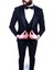 Slimfit Sivri Yaka Damatlık Takım Ceket - Yelek - Pantolon - Gömlek - Papyon 1