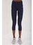 İndigo Yüksek Bel Toparlayıcı Çapraz Sırt Detaylı Slim Fit Kadın Tayt Takım - 95283 5