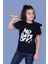 Erkek Çocuk Baskılı Kolları Şerit Detaylı T-Shirt 1