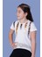 Kız Çocuk Varak Baskılı Taş Işlemeli T-Shirt 1
