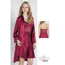 Pierre Cardin Sütyen Kaplı Sabahlık Gecelik Set 4265