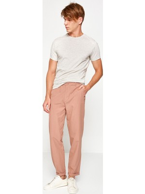 Koton Erkek Rahat Kesim Pantolon Pembe