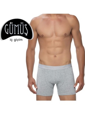 Gümüş 4018 Licralı Erkek Boxer Beyaz