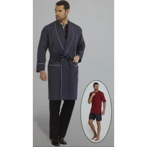 Pierre Cardin 5560 Erkek Çeyizlik Uzun Kollu Pijama Ropdöşambır Set