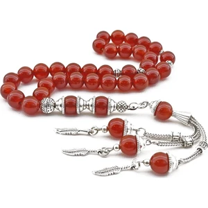 Özel Kamçılı Doğal Akik Tesbih Tespih