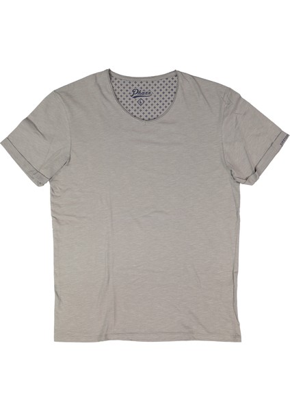 V Yaka Tshirt 17Ypeo4161 Gri