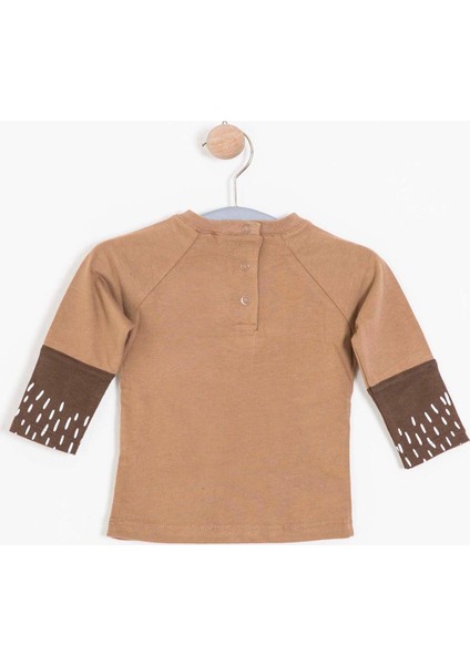 Erkek Bebek Uzun Kol T-Shirt Koyu Toprak fiyatları