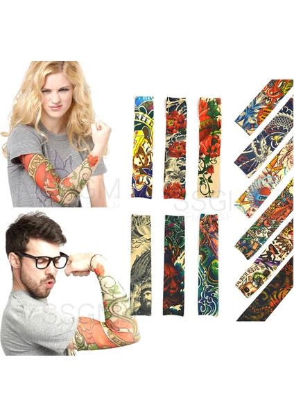 Tattoo Sleeves Giyilebilir Dövme (2 Adet)