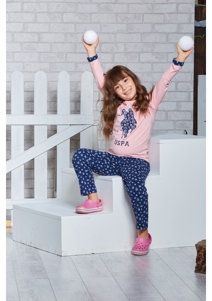 Lisanslı Kız Çocuk Pijama Takımı Açık Pembe