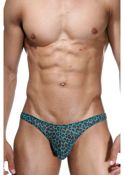 La Blinque  Erkek Leopar tanga Leopar Mavi