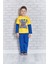 Uzun Kollu Erkek Çocuk Pijama Takımı Hardal 1