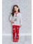 Uzun Kollu Kız Çocuk Pijama Takımı Krem 1