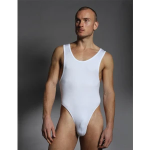 DOREANSE 5003 ERKEK MODAL GENİŞ YAKA BEYAZ ÇITÇITLI BADY