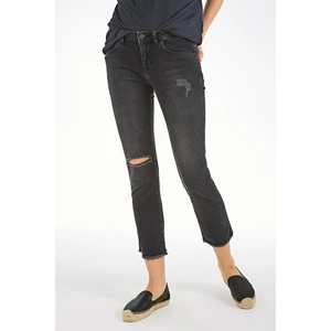 Kadın Harmony Black Gray Wash Jean Pantolon Siyah