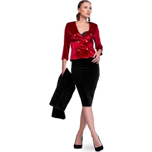 Quincey Kadife Dar Kesim Etek