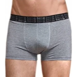 4475 Erkek Likrali Pamuk Boxer Gri Melanj