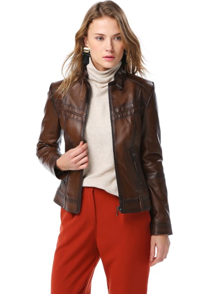 Yb-2028 Kadın Deri Mont fiyatları