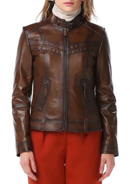 Yb-2028 Kadın Deri Mont fırsatları