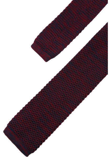 Bordo Lacivert Dalgalı Örgü Kravat 8184 fiyatları