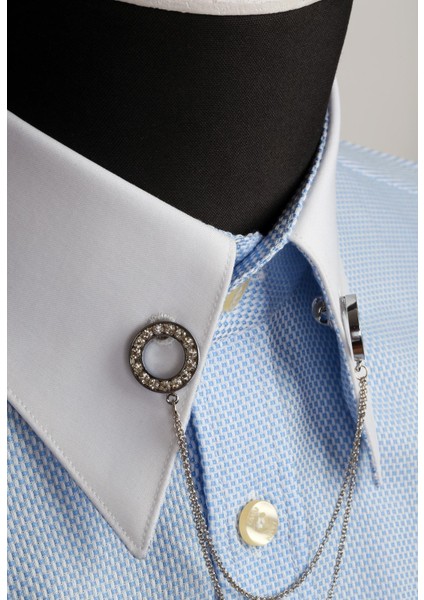 Taşlı Zincirli Gömlek Yaka İğnesi Gı044 fiyatları